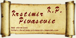 Krstimir Pivašević vizit kartica